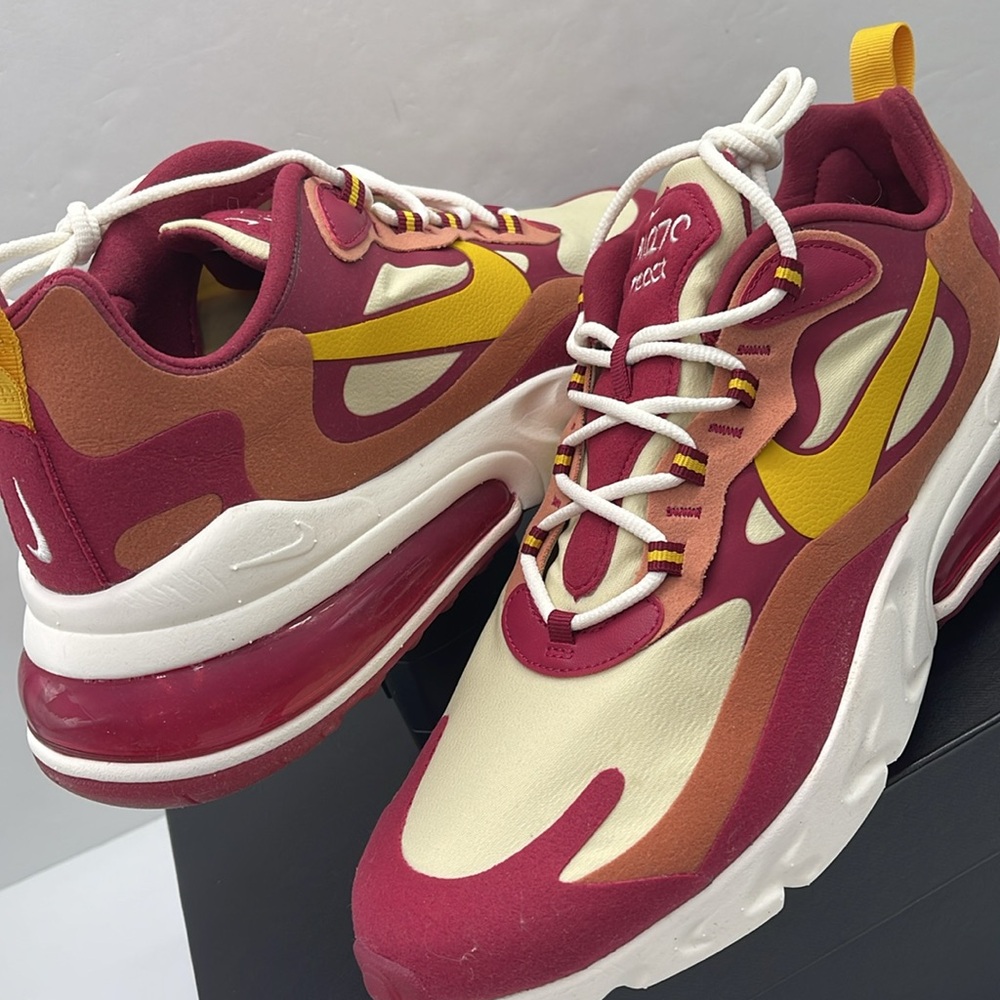 Nike Men’s AIR MAX 270 REACT Sneakers 
NOBLE RED/DARK SULFUR
A04971 601 - Picture 10 of 16